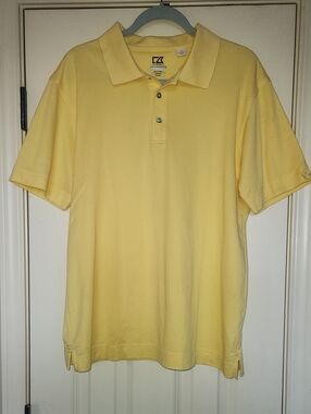 Cutter & Buck Men's Pale Yellow Performance Polo